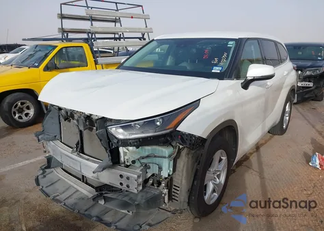 2021 Toyota Highlander L z USA, uszkodzony, nr VIN 5TDCZRAH3MS076276